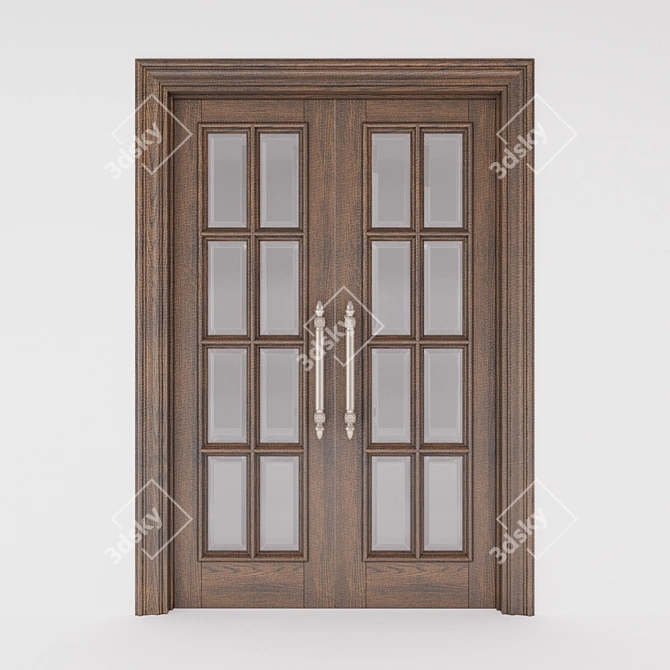 Title: Custom Classic Swing Doors 3D model image 1