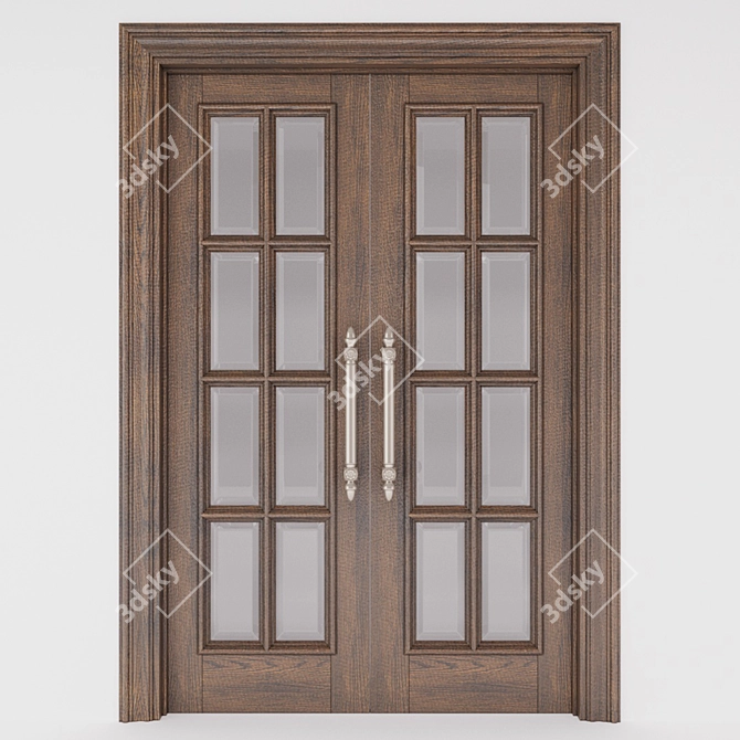 Title: Custom Classic Swing Doors 3D model image 3