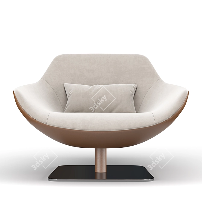 Elegant Meredith Armchair 3D model image 3