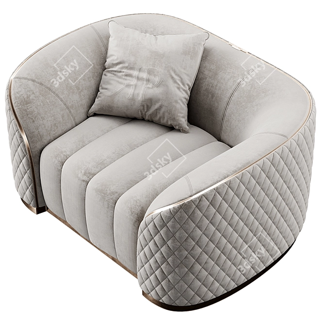 Glamour Pierre Armchair: Italian Luxury 3D model image 4