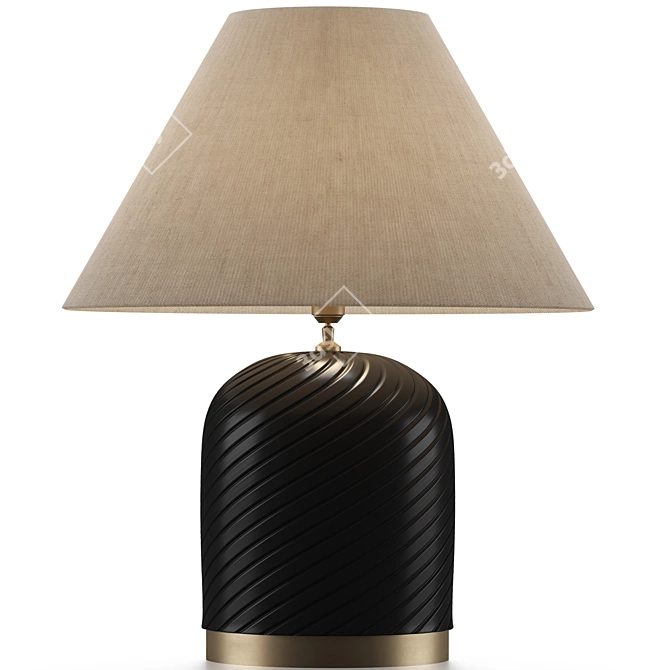 Elegant Savona Table Lamp 3D model image 2