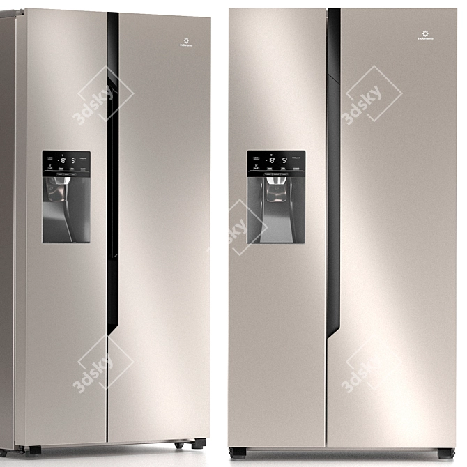 Indurama RI-785: Ultimate Side-by-Side Refrigerator 3D model image 1