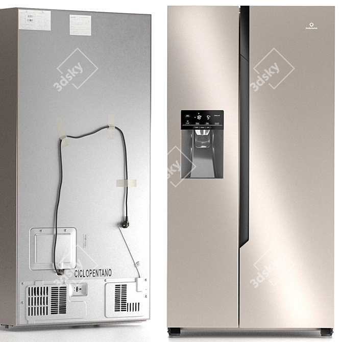 Indurama RI-785: Ultimate Side-by-Side Refrigerator 3D model image 2