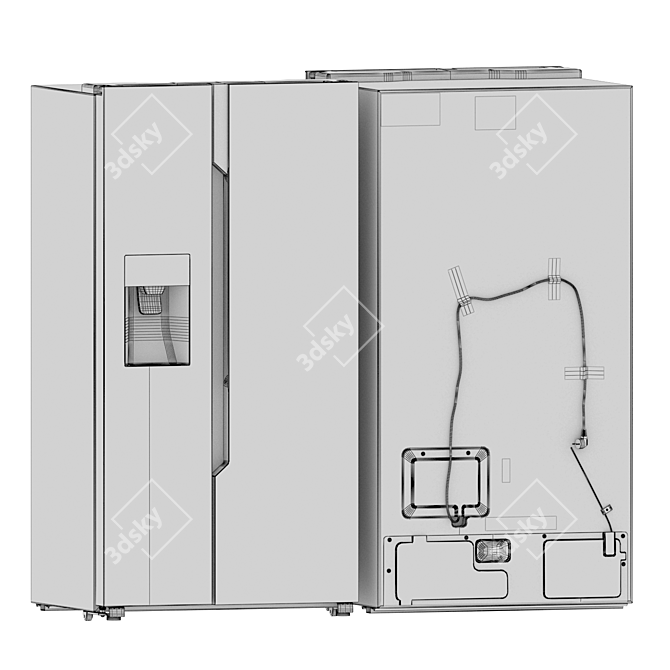 Indurama RI-785: Ultimate Side-by-Side Refrigerator 3D model image 6