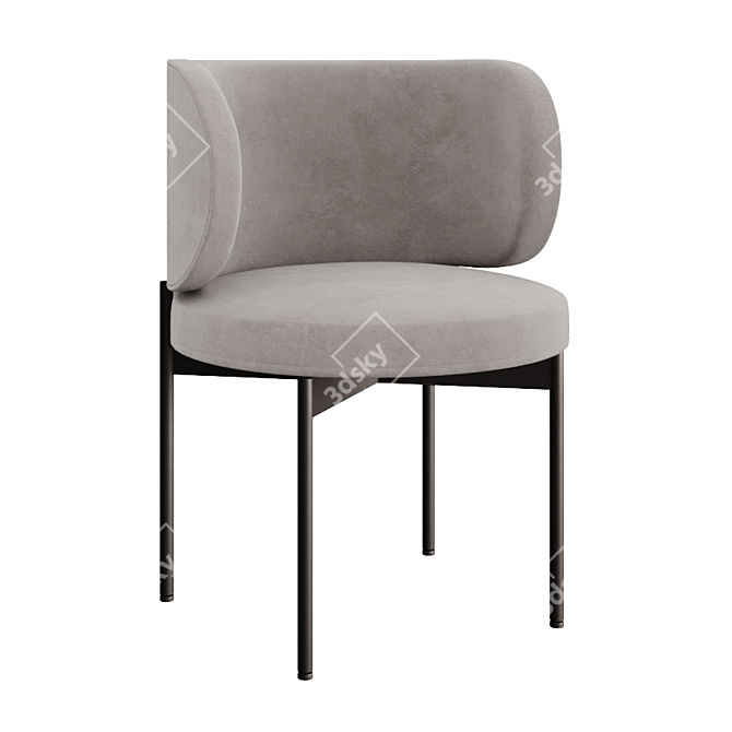 Elegant Akiko Gallotti Chair 3D model image 3