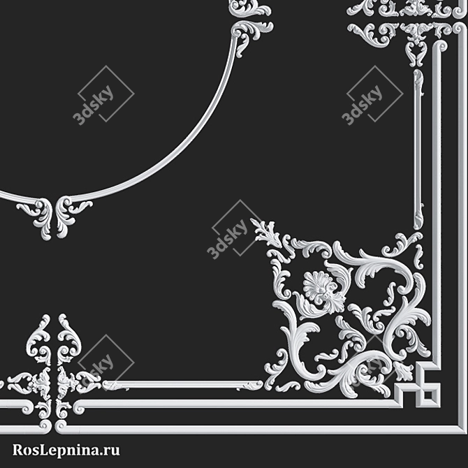 Elegant Ceiling Design GR-6006R 3D model image 2