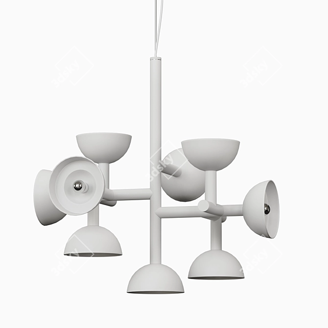 Sleek Sibilla Pendant Light 3D model image 2