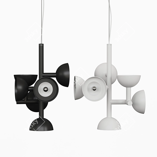 Sleek Sibilla Pendant Light 3D model image 3