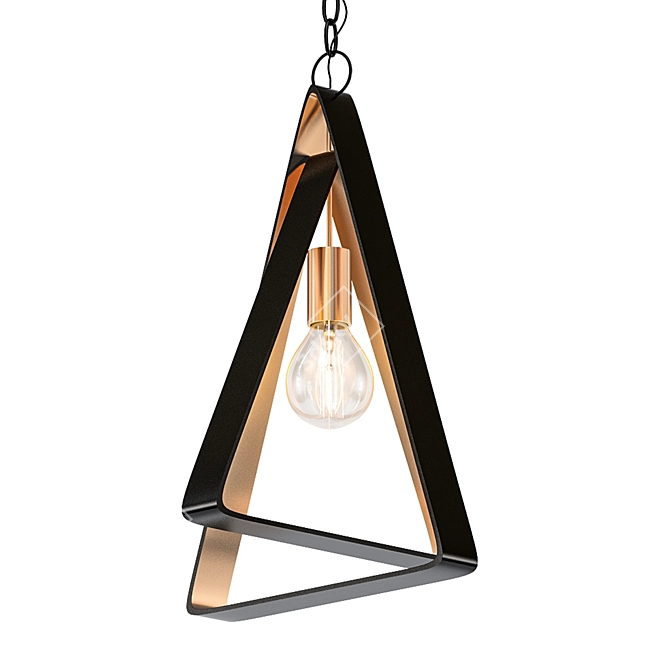 Luxe Bronze & Gold Pendant 3D model image 1