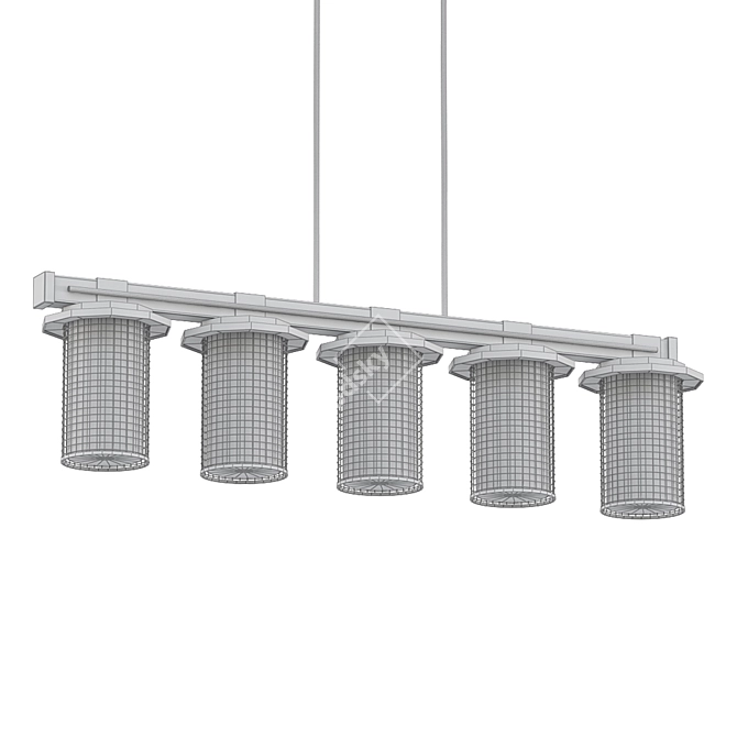 Rustic Anvil Iron Chandelier 3D model image 2