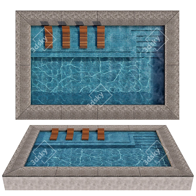 Crystal Clear Pool - VRAY & CORONA FX 3D model image 2