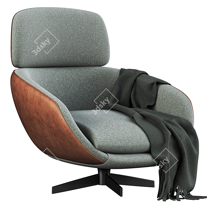 2017 Russel Monotti Armchair: Stylish and Contemporary 3D model image 1