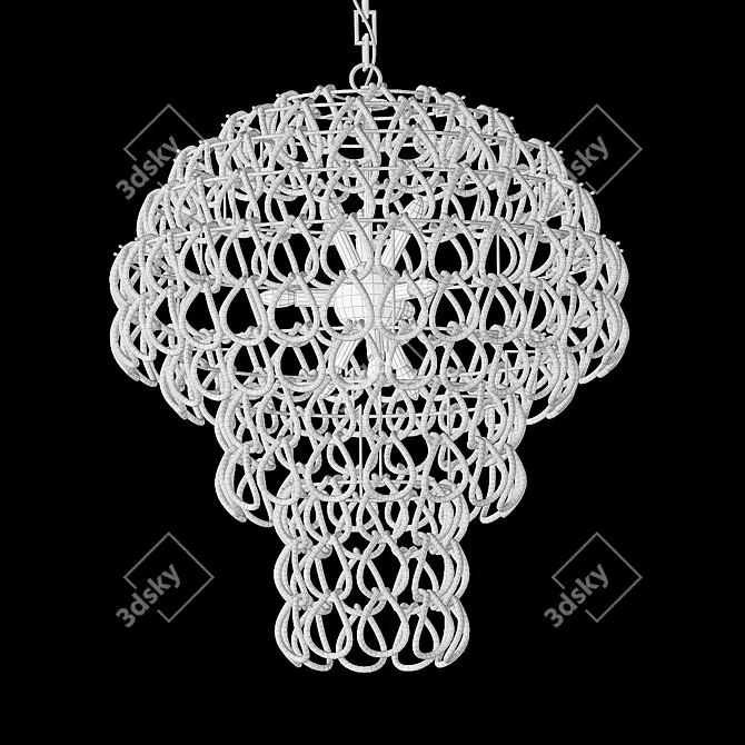 Graceful Underwater Glow Chandelier 3D model image 2