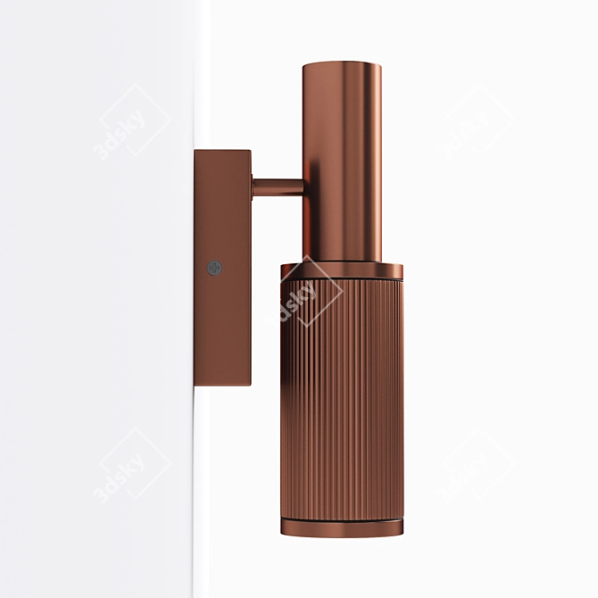 Bronze Outdoor Wall Lamp Penate 3D model image 4