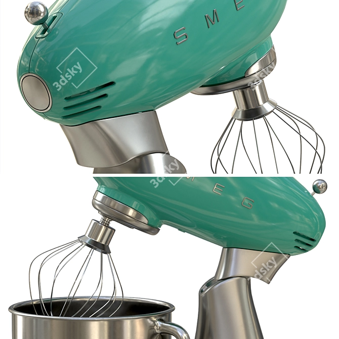 Sleek and Powerful Range: SMEG Stand Mixer 3D model image 4