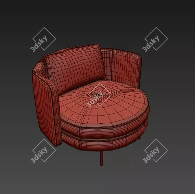 Elegant Minotti Torii Armchair 3D model image 4