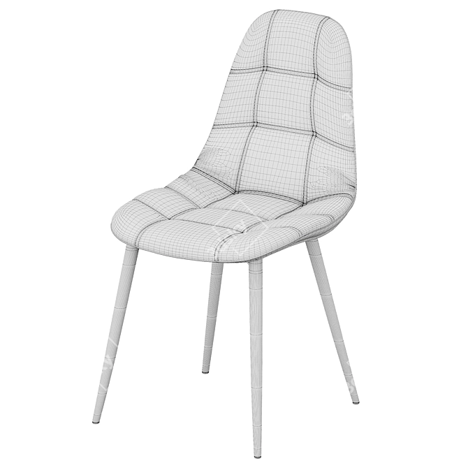 Modern Eco Back Chair 3D model image 4