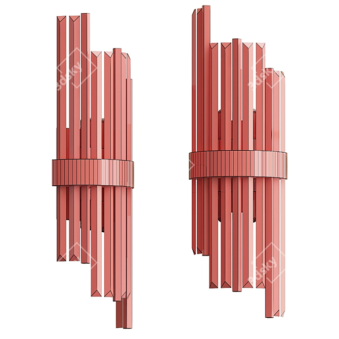 Elegant Crystal Wall Light 3D model image 5