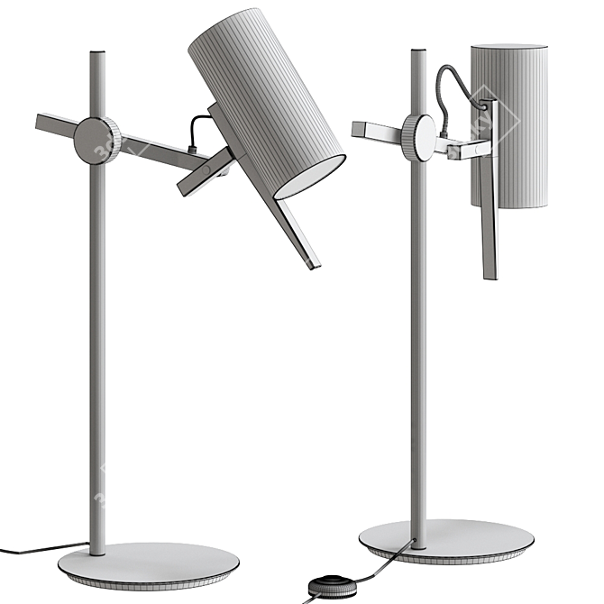 Sleek Black Table Lamp 3D model image 2