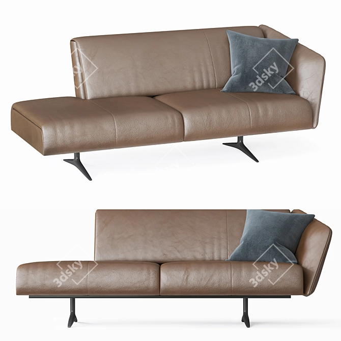 Elegant Comfort: Bundle Sofa 3D model image 1