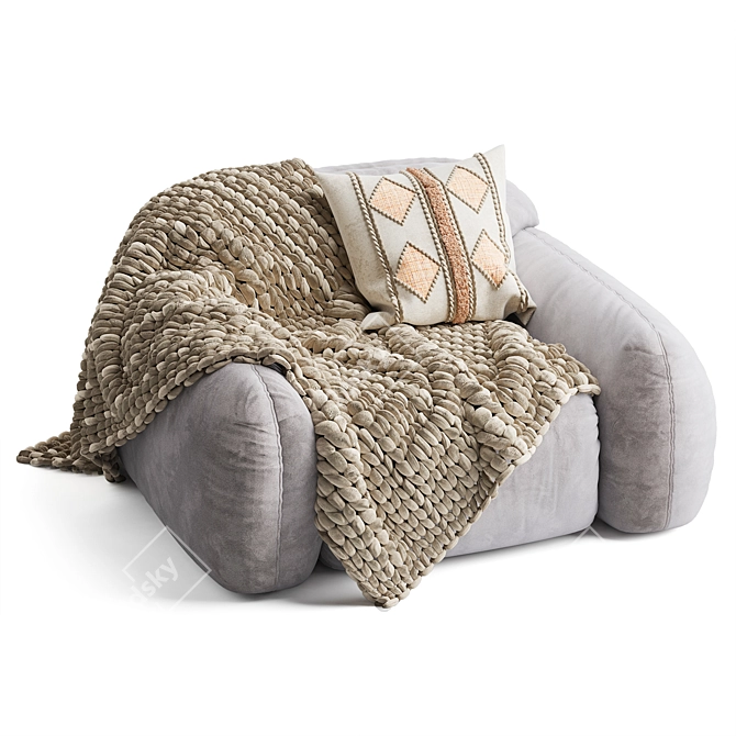 Elegant Busnelli PIUMOTTO Armchair 3D model image 3