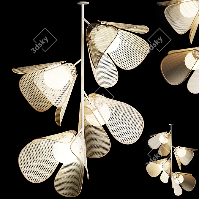 Elegant Bover Mod Pendant Light 3D model image 1