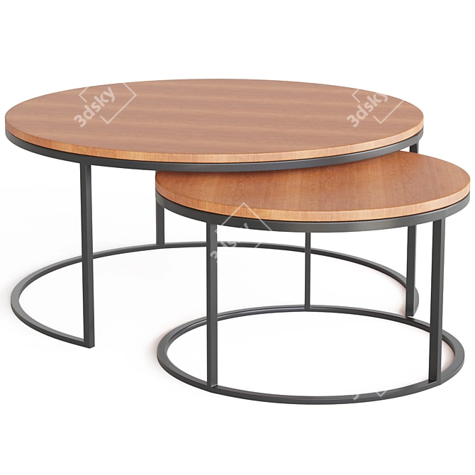 Stackable Coffee Tables, Watford 3D model image 1