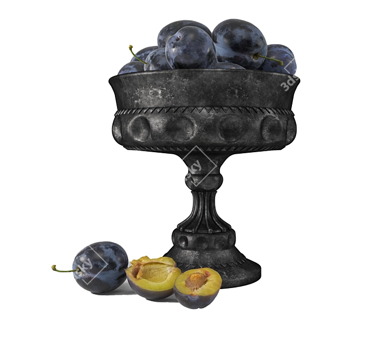 Fresh and Juicy Plums`` 3D model image 2