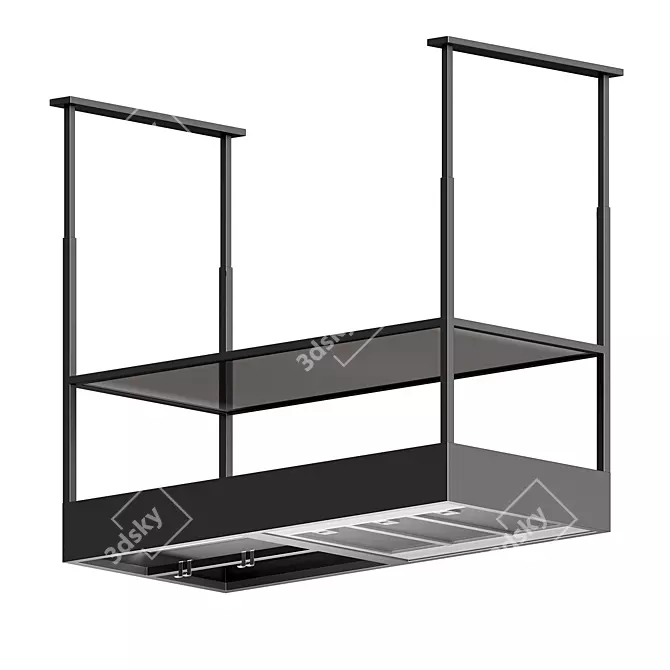 Spazio 130 Island Hood | Innovative Design & Functionality 3D model image 2