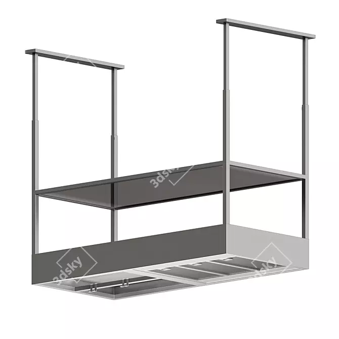 Spazio 130 Island Hood | Innovative Design & Functionality 3D model image 3