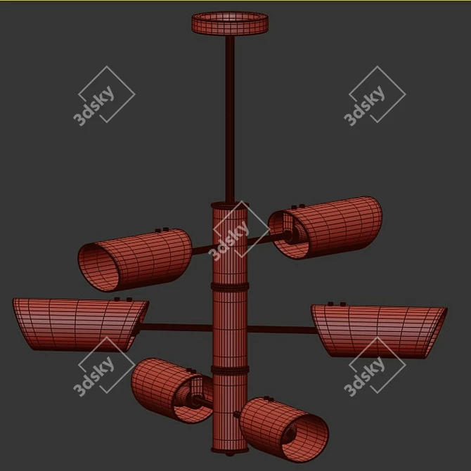 Elegant Lumen Lux Chandelier 3D model image 2