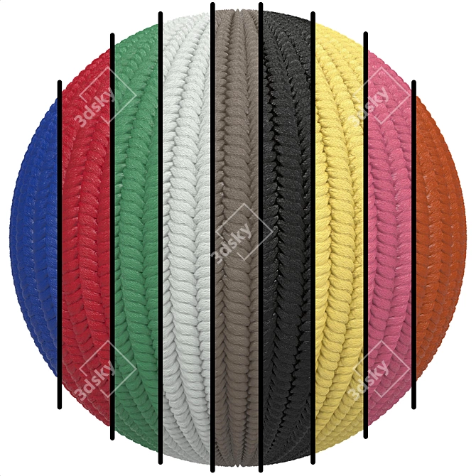 PBR FB20 Wool Fabric: 9 Colors, 4K Quality 3D model image 8