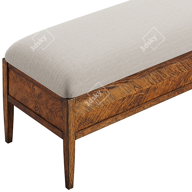 Timeless Elegance: Theodore Alexander Nova Bench 3D model image 2