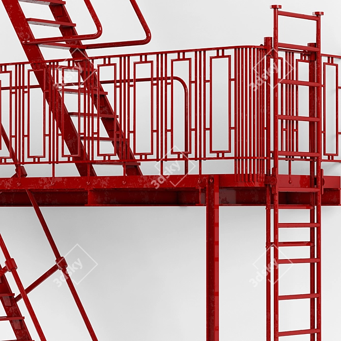 UrbanFire Escape Street Model 3D model image 3