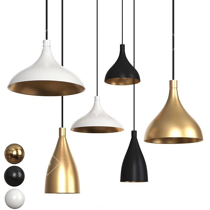 Sleek Swell Lighting Collection 3D model image 1