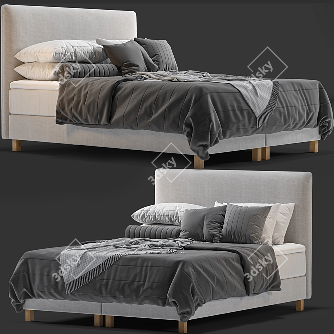 Ikea Lauvik Divan Bed: Sleek and Versatile 3D model image 2