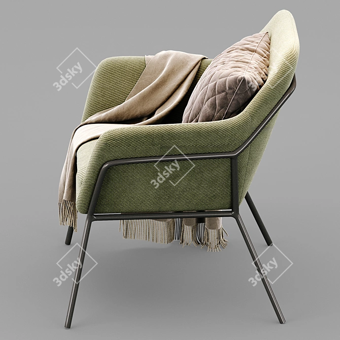 Elegant Shelford Armchair 3D model image 6