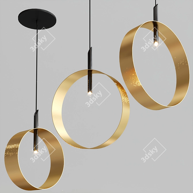 Elegant LED Pendant Light: LED LOOP SS 3D model image 2