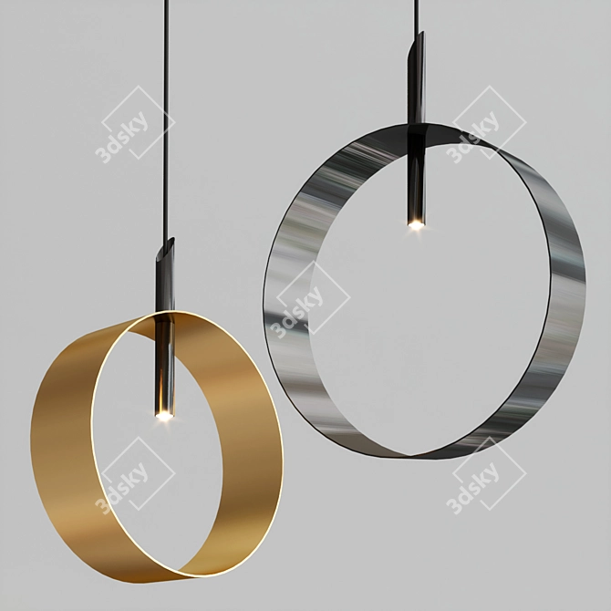 Elegant LED Pendant Light: LED LOOP SS 3D model image 3