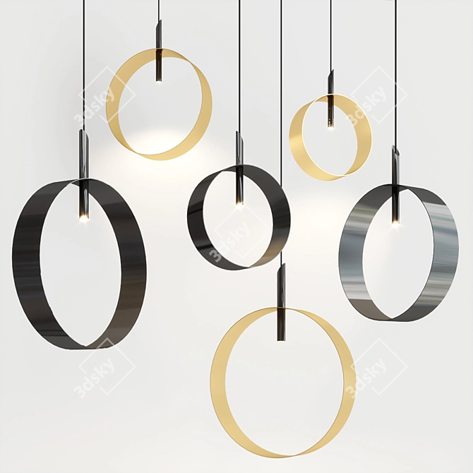 Elegant LED Pendant Light: LED LOOP SS 3D model image 4