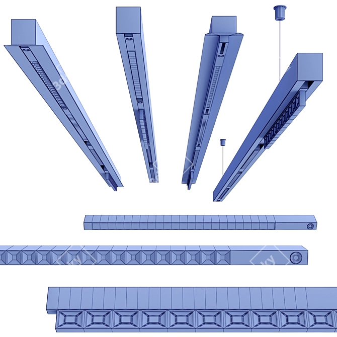 Sleek Track Lighting: Incline 3D model image 4