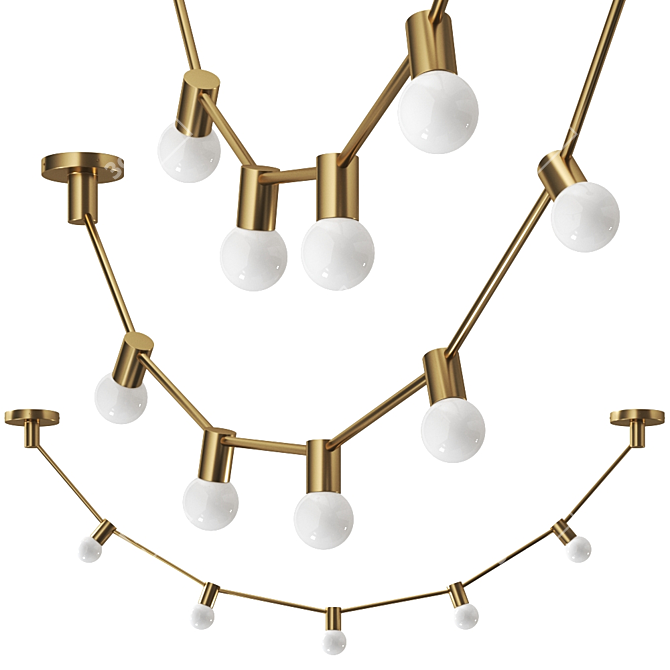 Elegant Quatorze Juillet Pendant Lamp 3D model image 1