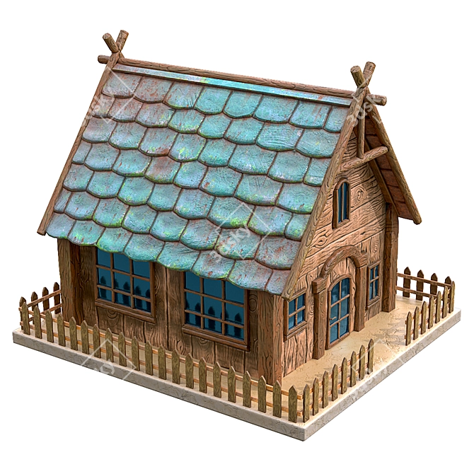 Cartoon Home Model for 3D Max 3D model image 11