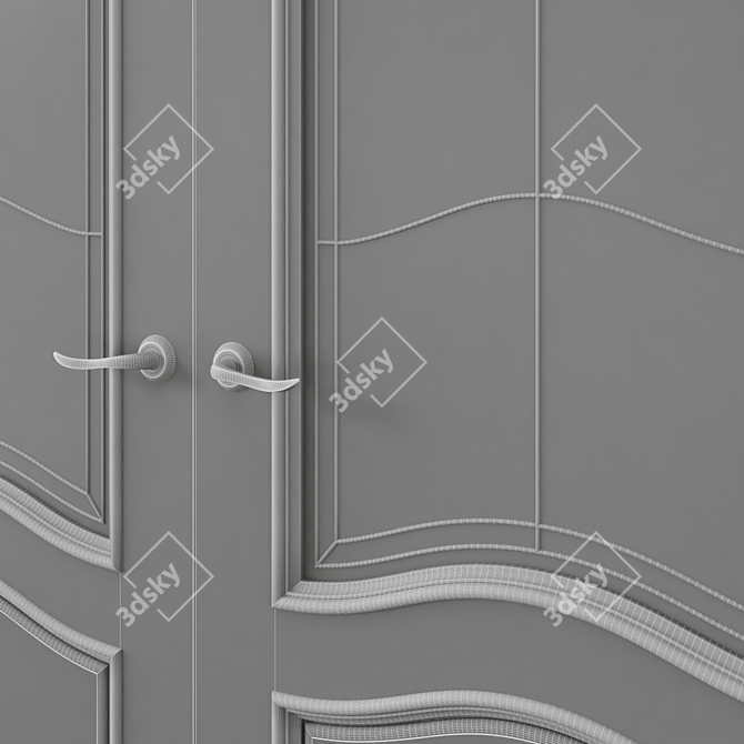 Modern Interior Door: 3dsmax 2014 + fbx 3D model image 6