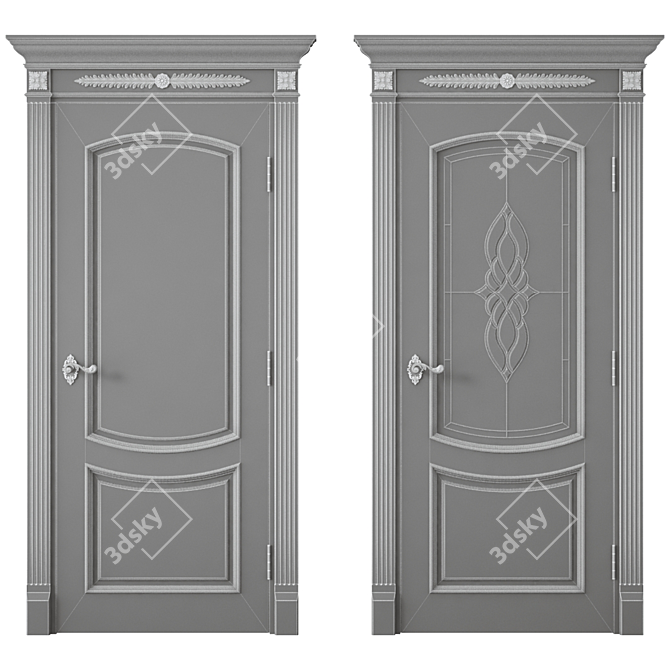 Modern Interior Door Design 3D model image 4