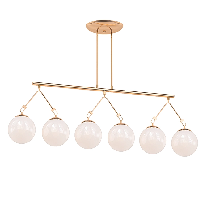 Vintage Globe Island Chandelier 3D model image 1