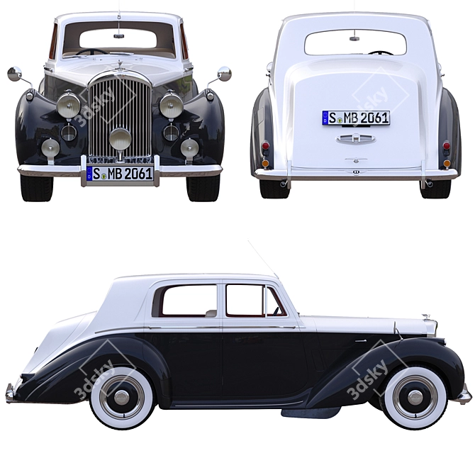 Luxurious and Stylish: Bentley R Type 1953 3D model image 3