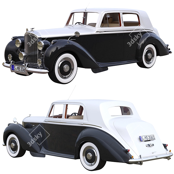 Luxurious and Stylish: Bentley R Type 1953 3D model image 8