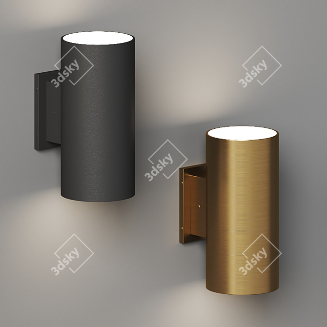 Sleek Outdoor Wall Sconce: Latimer 3D model image 2