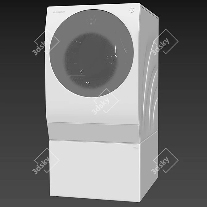 LG SIGNATURE Double Drum Washing Machine 3D model image 7